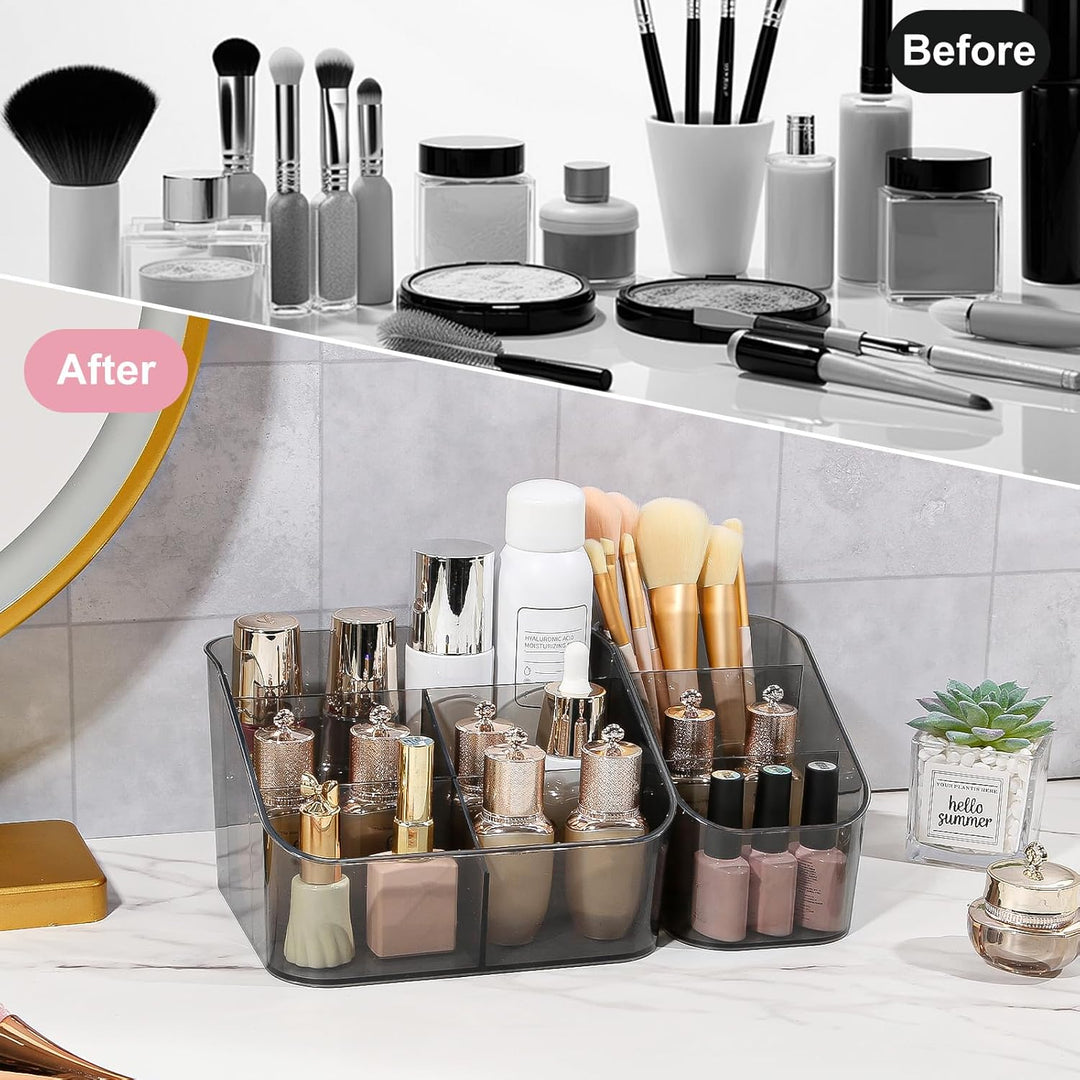 DASITON Make Up Organizer mit 5 Fächern, Pinselhalter Kosmetik Aufbewahrung Makeup Pinsel Organizer