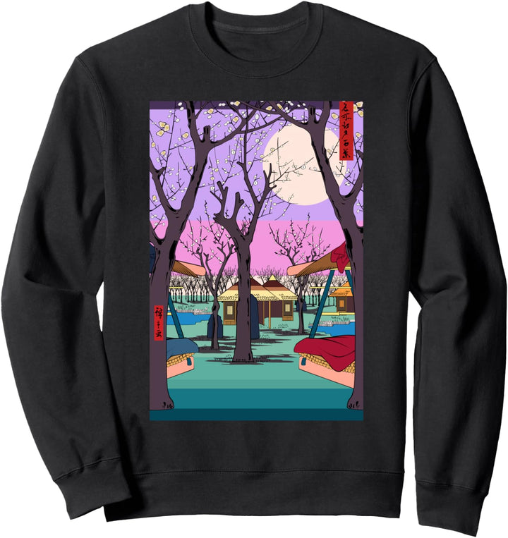 Japanese Blossom Tree Asian Retro Art Kawaii Anime Cherry Sweatshirt