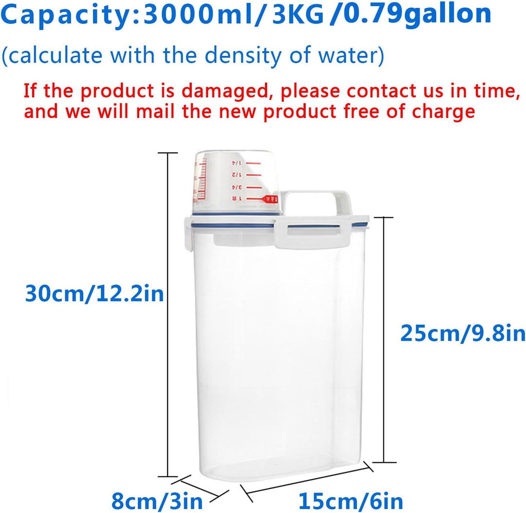 jioko 2.5L Aufbewahrungsbox Küche 2 Set, Vorratsdosen mit Deckel und Griff, Luftdicht Aufbewahrungsb