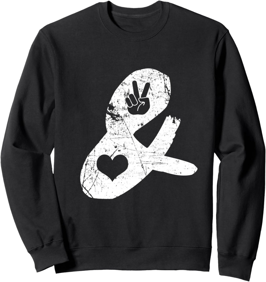 Ehrfürchtiger Frieden & Liebe Sweatshirt
