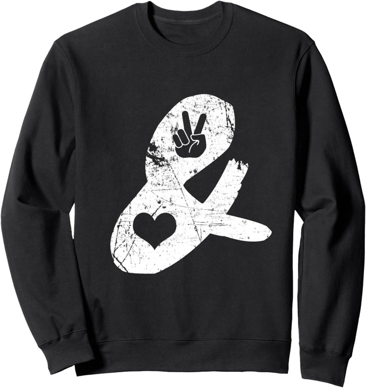 Ehrfürchtiger Frieden & Liebe Sweatshirt