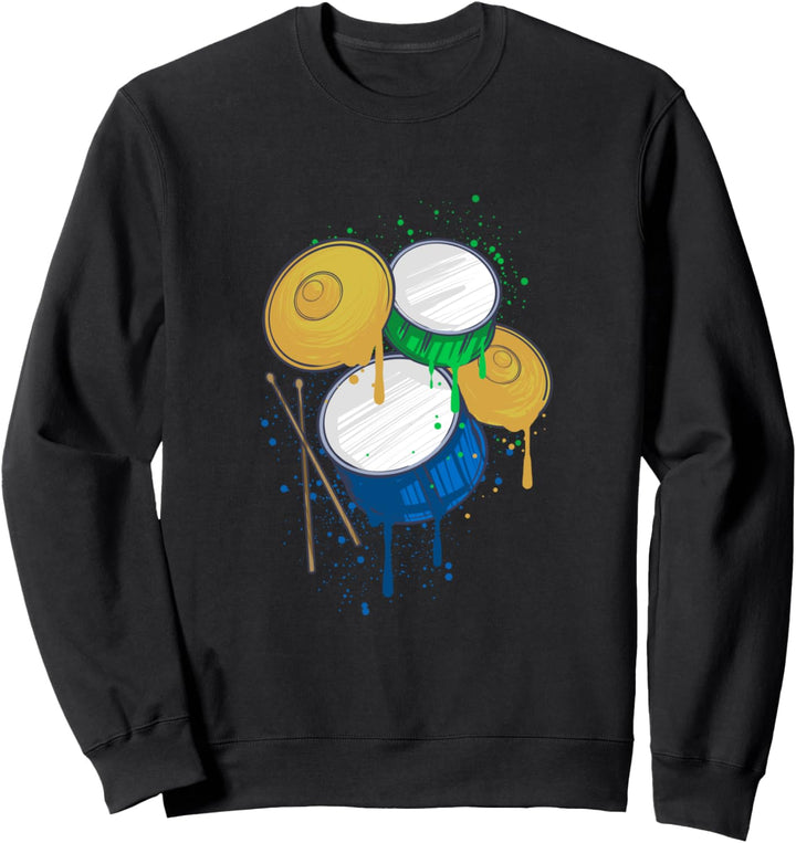 Trommeln Percussion Geschenk Schlagzeuger Sweatshirt