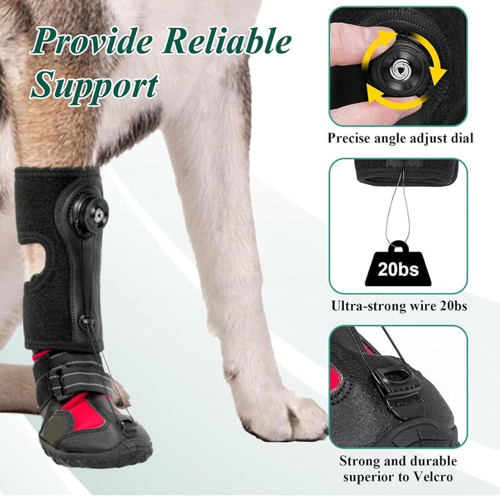 SENECESLI Fallfussstütze mit Rolle für Hunde, Atmungsaktive Hundefussstütze mit Rutschfester Sohle f
