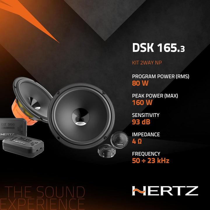 Hertz 16,5cm / 165mm 2-Wege Auto Lautsprecher Komponenten System/Boxen DSK 165.3-80 Watt RMS / 160 W