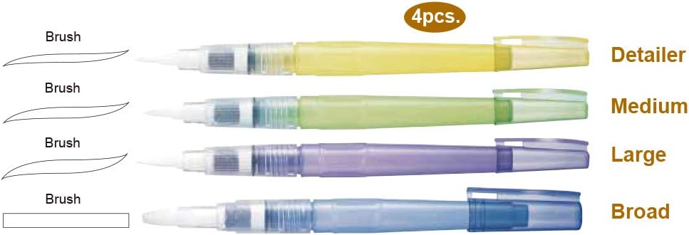 Kuretake Zig Aquarell-Pinsel2O, mehrfarbig, klein, S