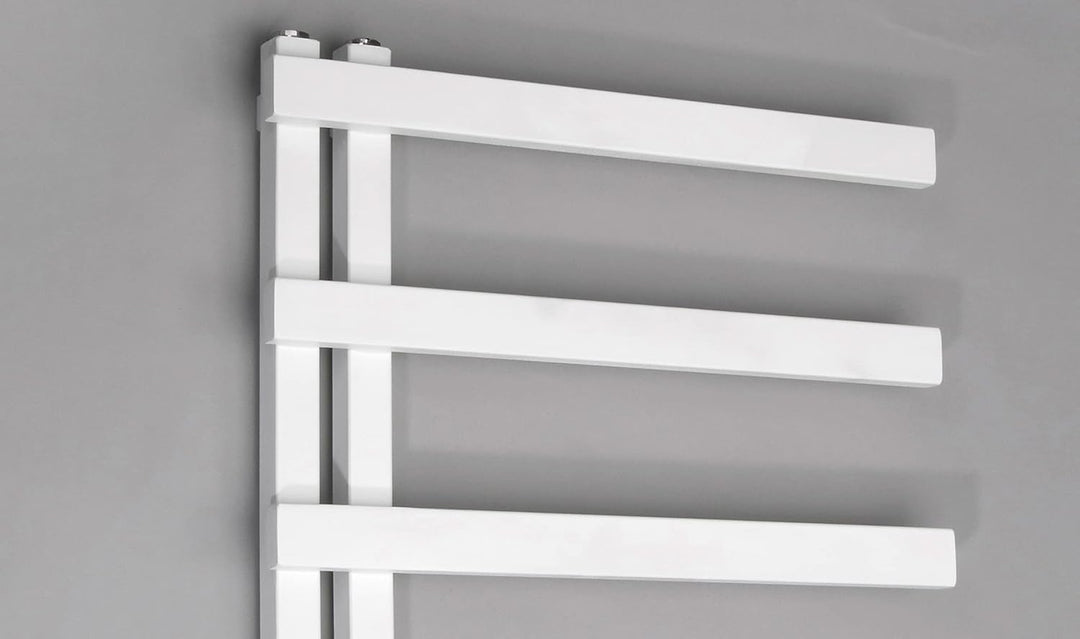 Aspira Home Badheizkörper Handtuchwärmer „Nosy“ Moderner Design - Weiss - Mittelanschluss 1/2“ - 500