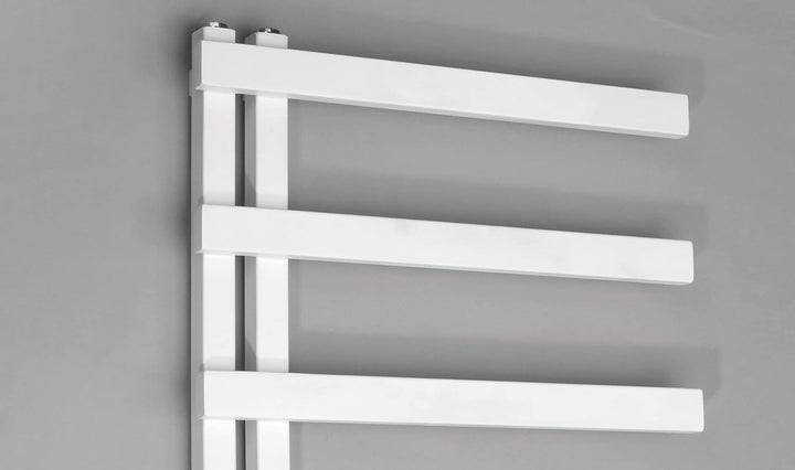 Aspira Home Badheizkörper Handtuchwärmer „Nosy“ Moderner Design - Weiss - Mittelanschluss 1/2“ - 500
