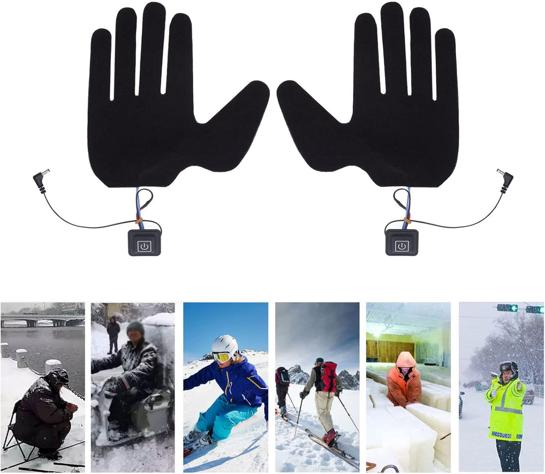 Handschuhe Heizkissen, effizient schnell 3 Temperatur einstellbar 5 Finger Ultra Dünn USB Beheizte H