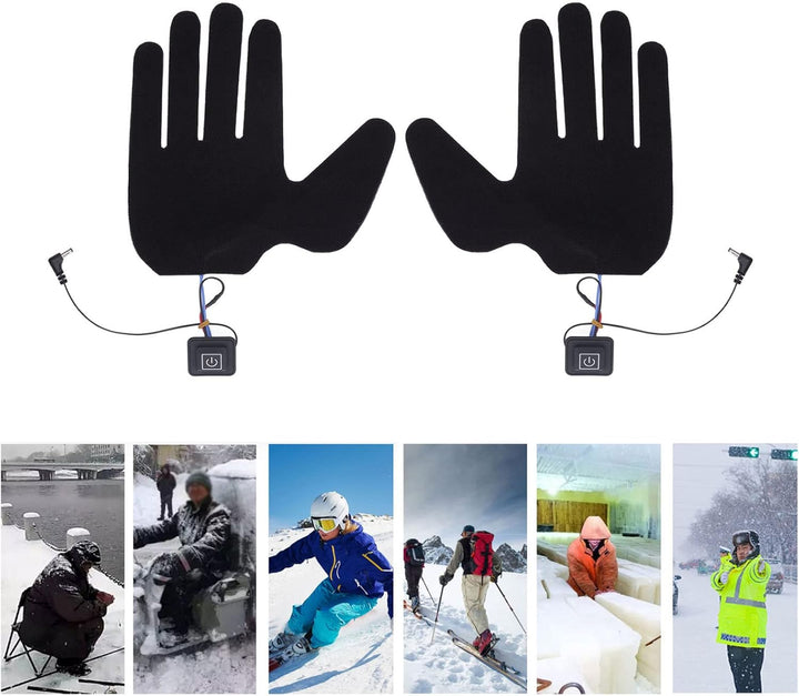 Handschuhe Heizkissen, effizient schnell 3 Temperatur einstellbar 5 Finger Ultra Dünn USB Beheizte H