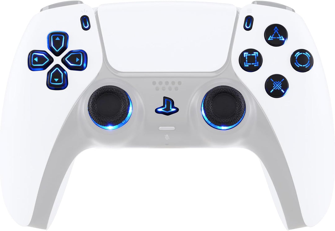 eXtremeRate DTF LED Kit für ps5 Controller BDM-030/040, Ersatz leucht D-Pad Thumbstick Share/Option/