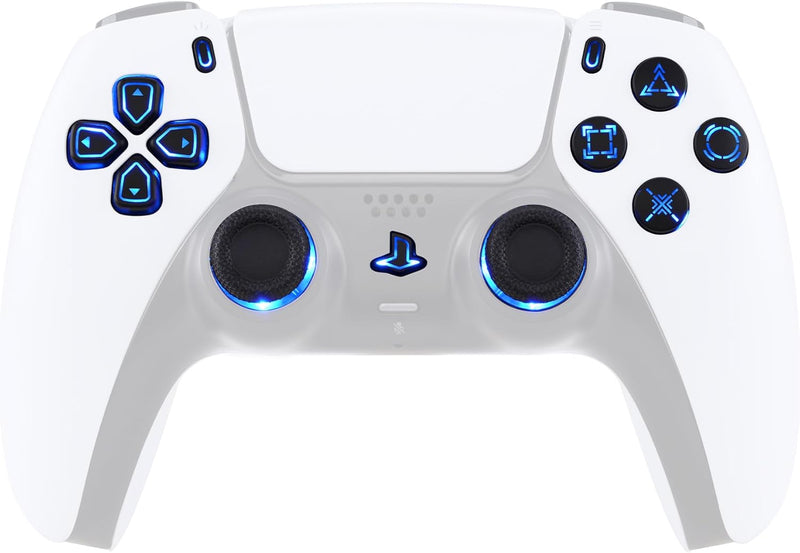 eXtremeRate DTF LED Kit für ps5 Controller BDM-030/040, Ersatz leucht D-Pad Thumbstick Share/Option/
