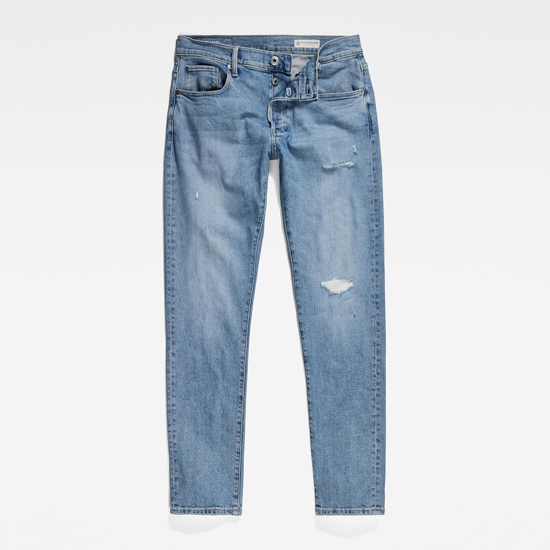 G-STAR Herren 3301 Slim Fit Jeans 27W / 30L Blau (Faded Niagara Restored 51001-d316-g007), 27W / 30L