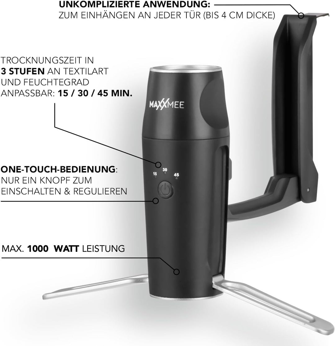 MAXXMEE Hemdenbügler kompakt für zwischendurch und auf Reisen | Trocknet und glättet Hemden & Blusen
