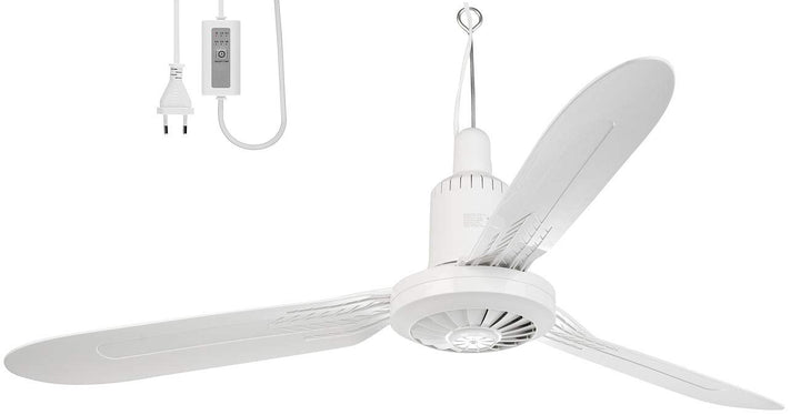 Sichler Haushaltsgeräte Deckenventilator: Mobiler XXL-Decken-Ventilator, 3 Flügel, Timer, Haken, 105