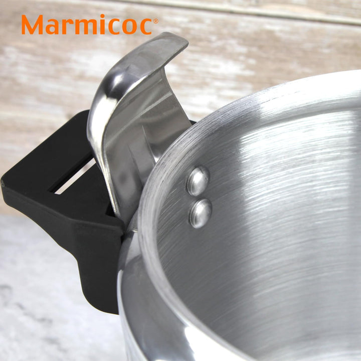 Alumax Traditioneller Schnellkochtopf, 10 l, extra dickes Aluminium, 3 Sicherheitssysteme, kompatibe
