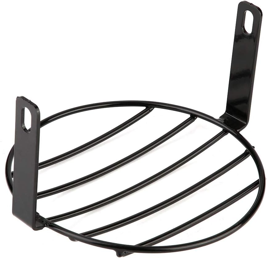 Reminnbor Scheinwerfergrillabdeckung 7inch Retro Metall Motorradgrill Seitenmontage Scheinwerferabde