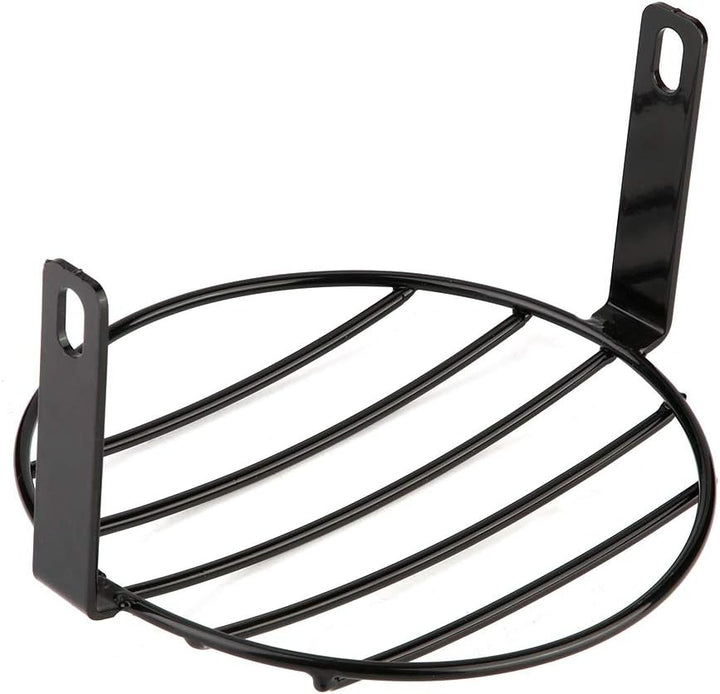 Reminnbor Scheinwerfergrillabdeckung 7inch Retro Metall Motorradgrill Seitenmontage Scheinwerferabde