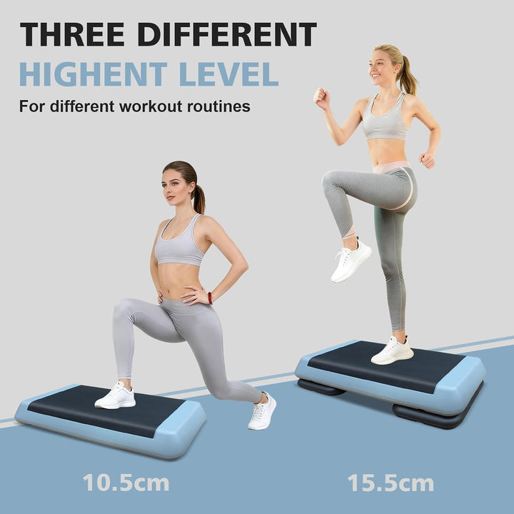 76 cm Zoll verstellbarer Aerobic-Stepper in Fitness- und Trainingsplattform, rot/schwarz, mit 2 Erhö