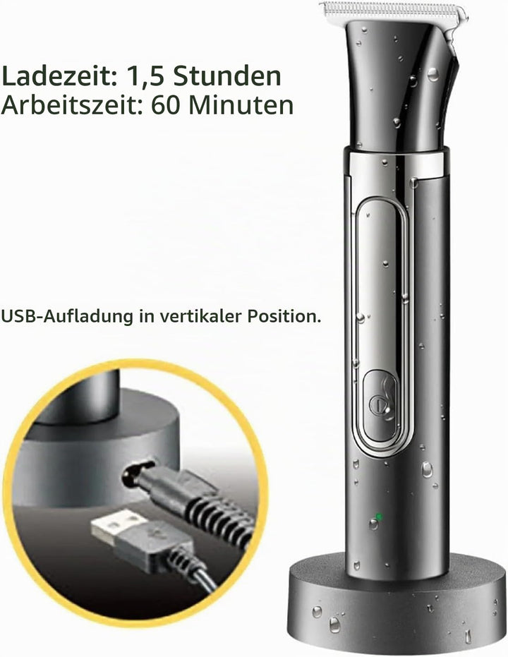 Elektrischer Rückenrasierer für Männer, 4-in-1-Herren-Körper-Trimmer-Kit, Multifunktionaler Selbstbe