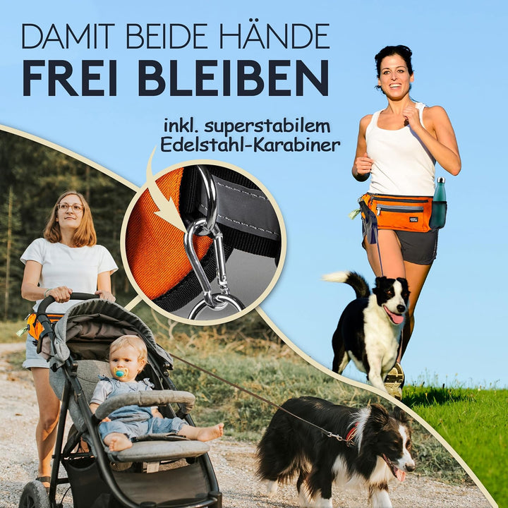 PAWZONE Futterbeutel Hunde - Leckerlibeutel für Hunde - Bauchtasche für Hunde Zubehör - Leckerlitasc