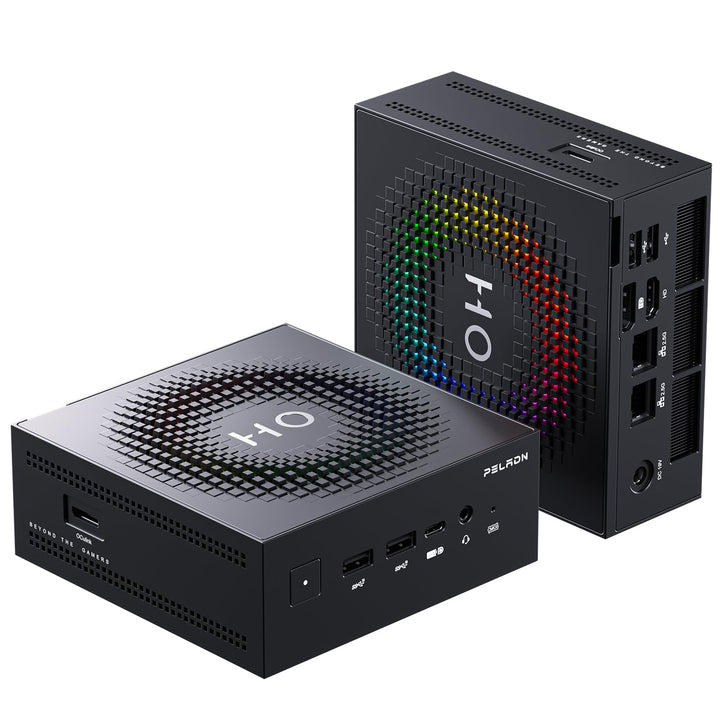 PELADN Mini PC, Ryzen AI 9 HX 370, 24GB LPDDR5X/1TB PCIe 4.0 SSD, Dual 2.5G LAN, USB4 20Gbps Type-C/