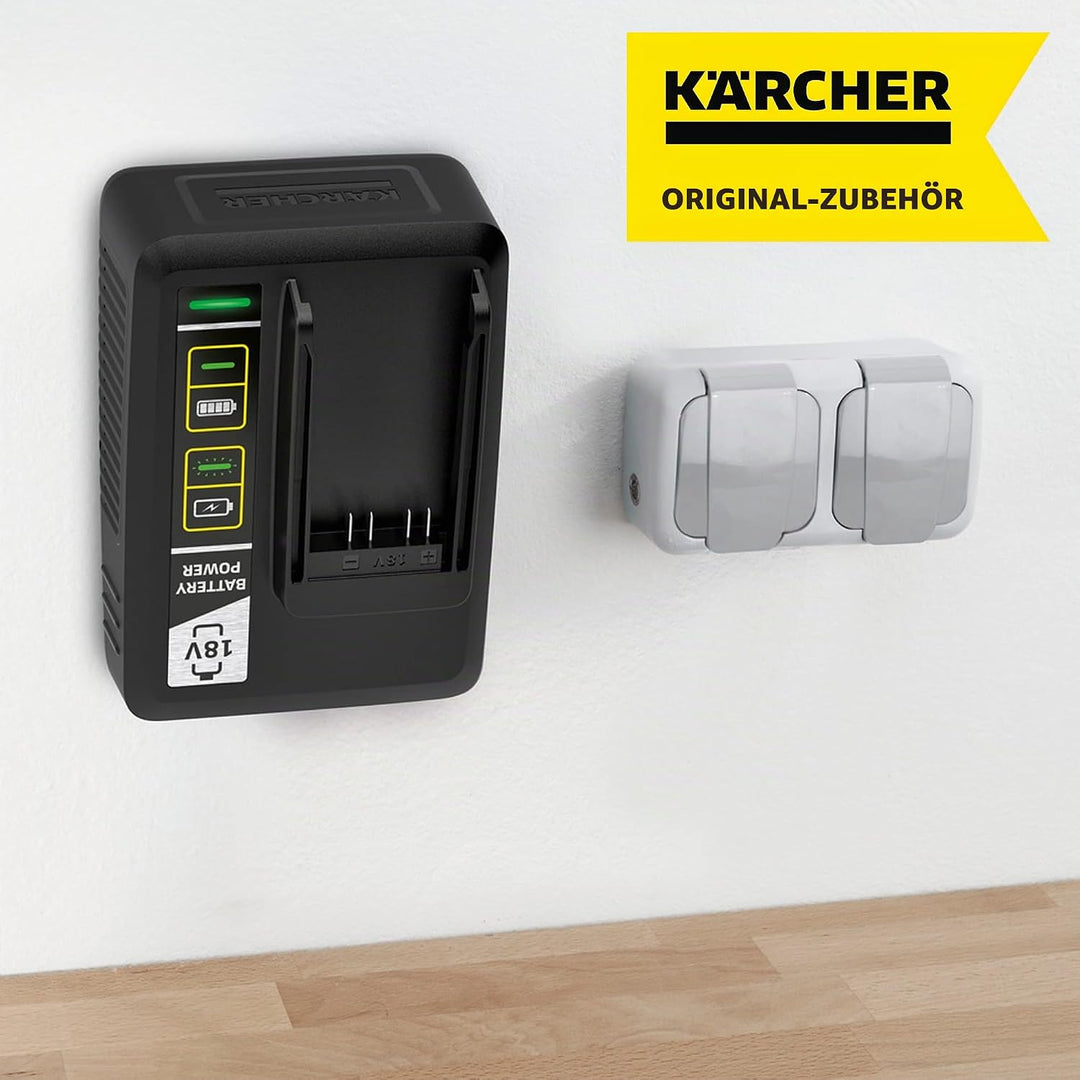 Kärcher Schnellladegerät Batterien Power 18 V (80 Prozent Akkuaufladung in 44 Minuten, für 18 V / 2.