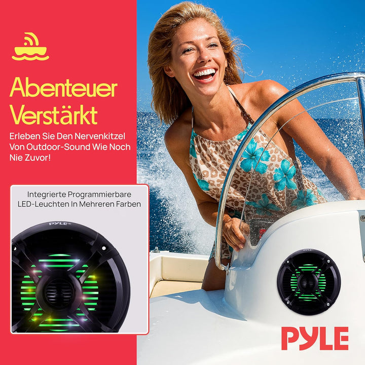 Pyle Outdoor Lautsprecher Boxen– Outdoor Speaker– Outdoor Box Wasserdicht 250W, 2-Wege Lautsprecher