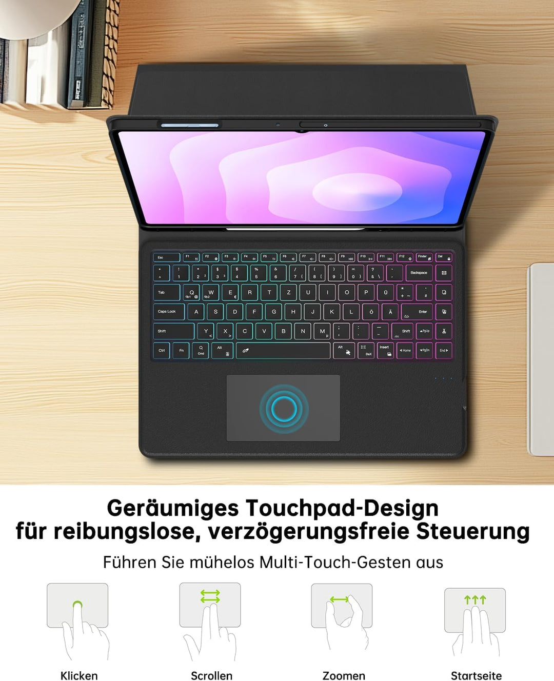 Ai Key Tastatur für Samsung Galaxy Tab S11 Ultra/S10 Ultra/S9 Ultra/S8 Ultra 14,6" : DEX-Modus mit e