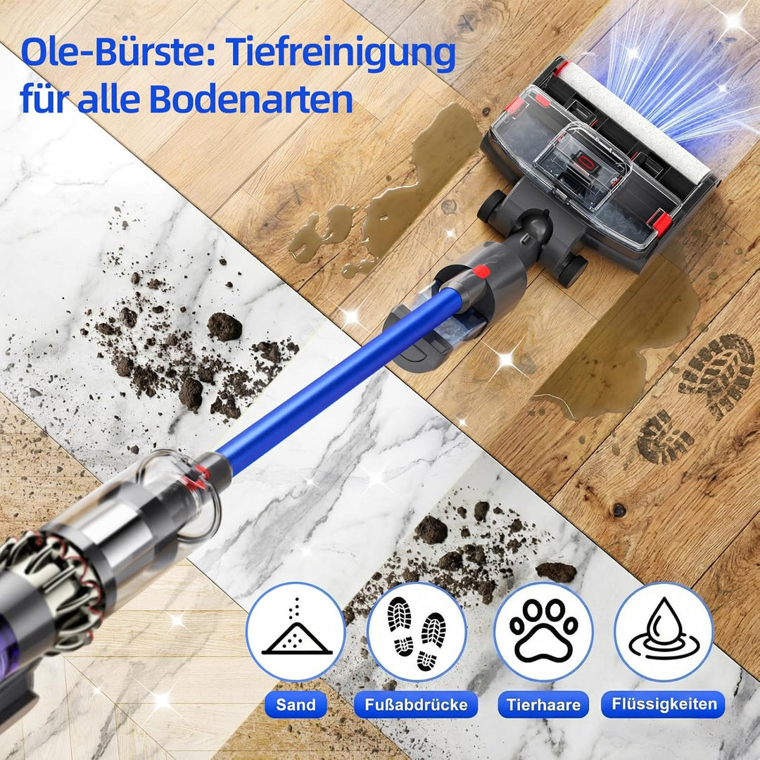 Bürste Wischaufsatz kompatibel für Dyson V7/V8/V10/V11/V15 Staubsauger, 2-IN-1 Elektrischer Bodenwis