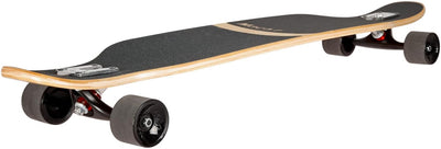 Mach1 Bambus Longboard mit Keramik Kugellager + T-Tool - Skateboard Drop Through Cruiser Komplettboa