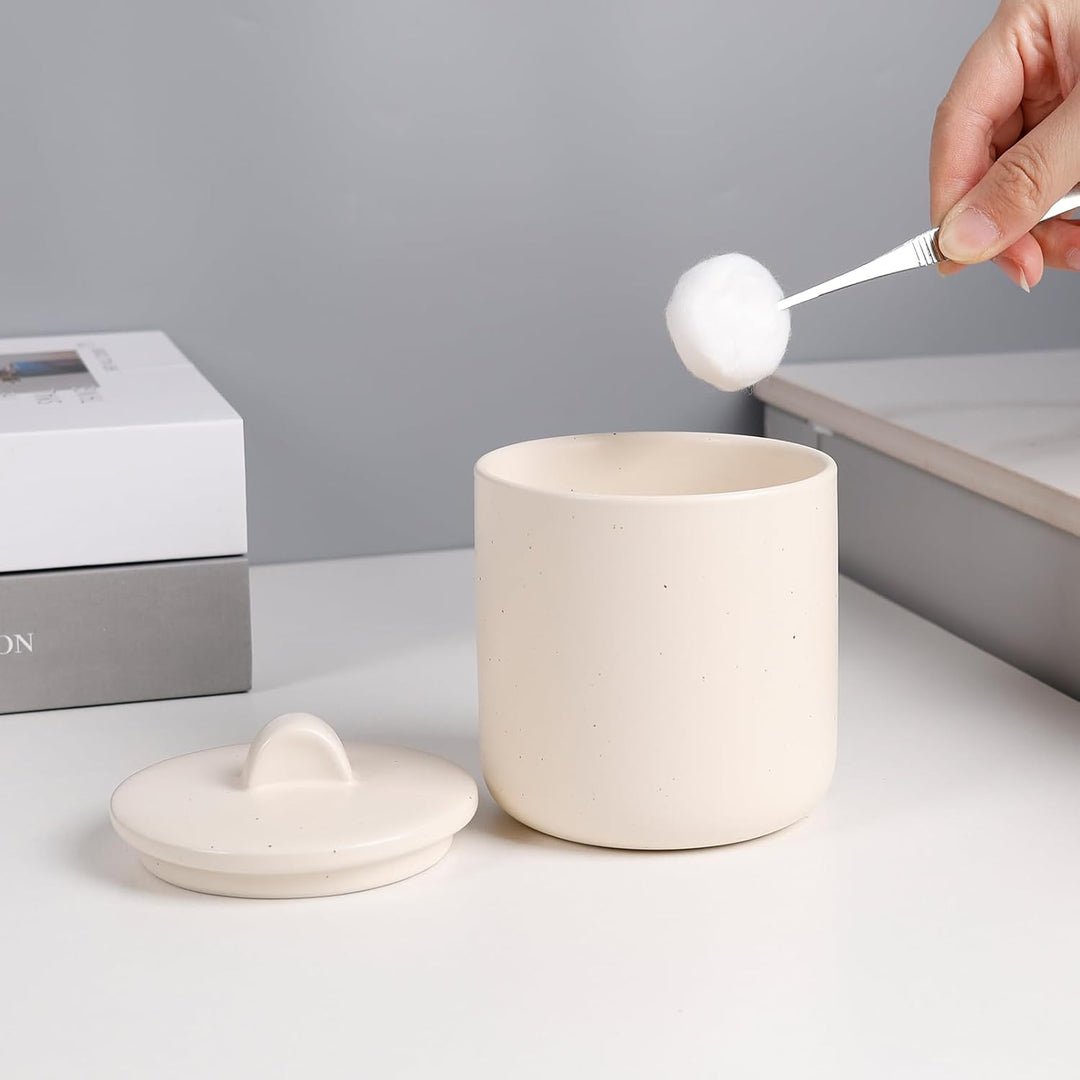 UMLACA Badezimmer Set Keramik, 4 Teiles Badezimmer Zubehör Set, Badezimmer Organizer mit Seifenspend