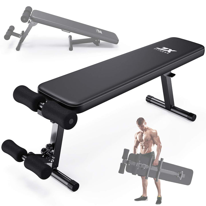 JX FITNESS Multifunktion Hantelbank Trainingsbank Flachbank Klappbare Hantelbänke und Rückentrainer,