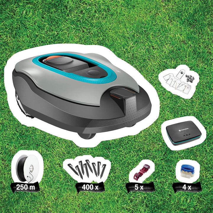 Gardena smart SILENO+ Set: Mähroboter für Rasenflächen bis 1600 qm, bequem steuerbar per smart App,