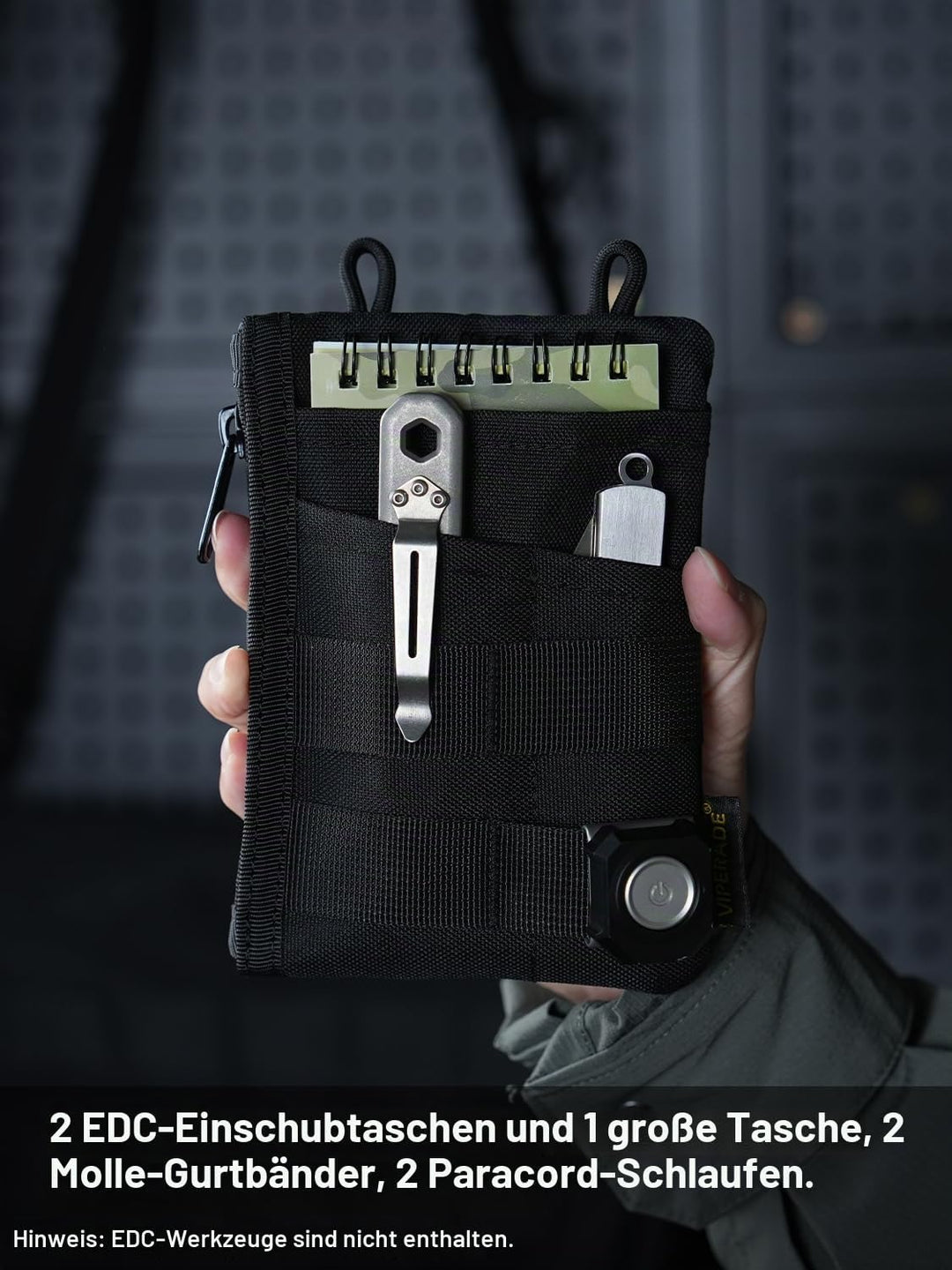 VIPERADE VE18N EDC Tasche Werkzeug Organizer, Multifunktionale Kleine Werkzeugtasche Mit 6 Taschen f