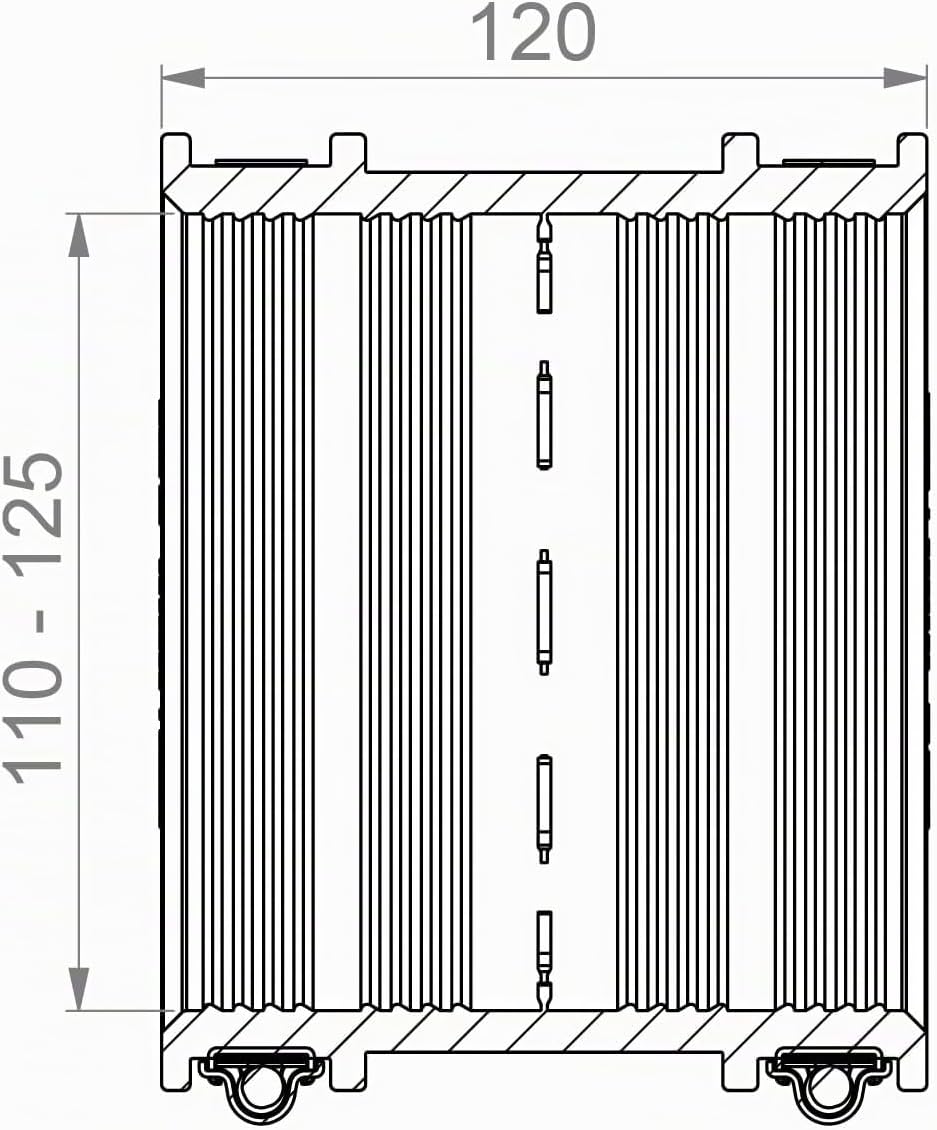 Crassus Schlauchadapter CDC 125 Typ 1, EPDM / V2A, 1 Stück, 110-125 mm, CRA14029, 110-125 mm