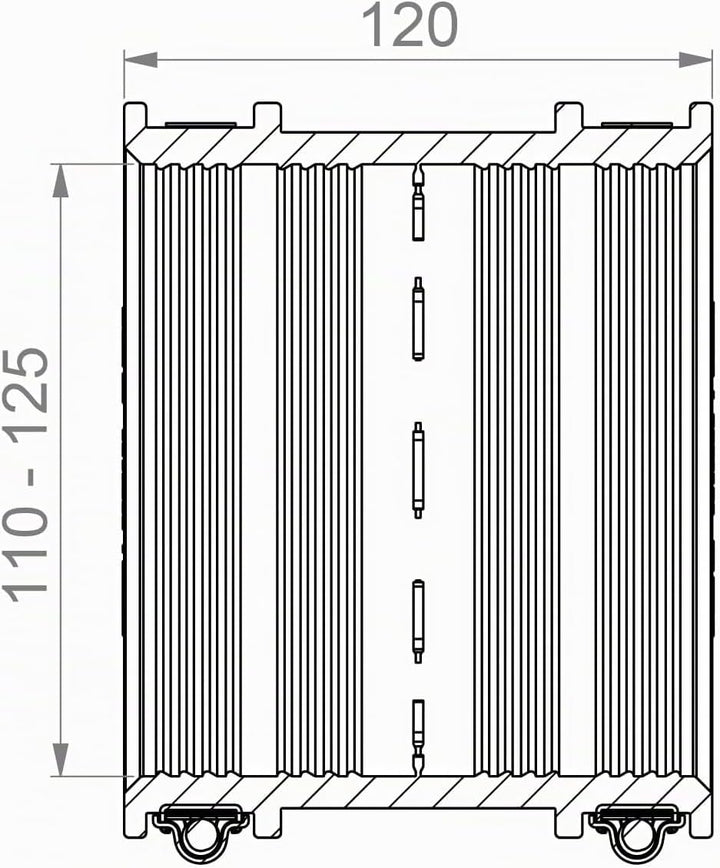 Crassus Schlauchadapter CDC 125 Typ 1, EPDM / V2A, 1 Stück, 110-125 mm, CRA14029, 110-125 mm