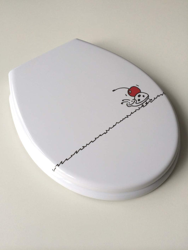 ADOB Klodeckel mit Motiv (Käfer) – WC Sitz Absenkautomatik – Toilettendeckel abnehmbar – Hochwertige