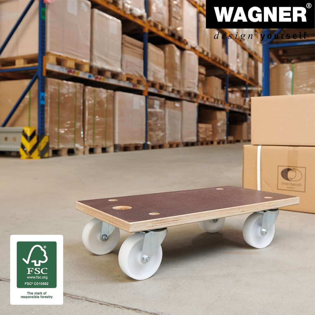 Wagner Transporthilfe MM 1143 I 57,5 x 30 x 15 cm - Tragkraft 500 kg - Multiplex - für schwer belade