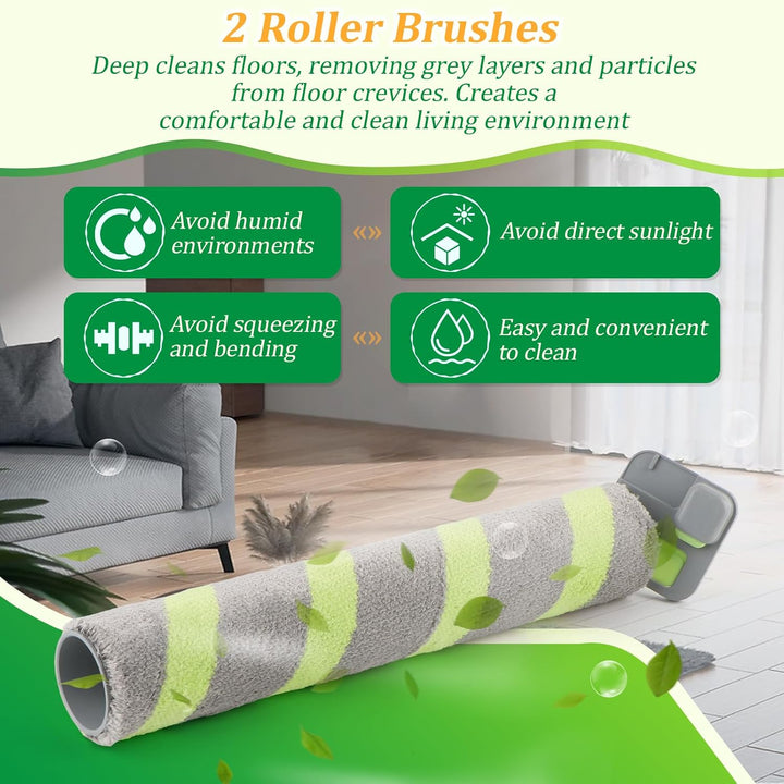 2 Bürstenrollen Ersatzteile für iRobot Roomba Max 705 Combo Wischrollen Zubehör für iRobot RoombaMax