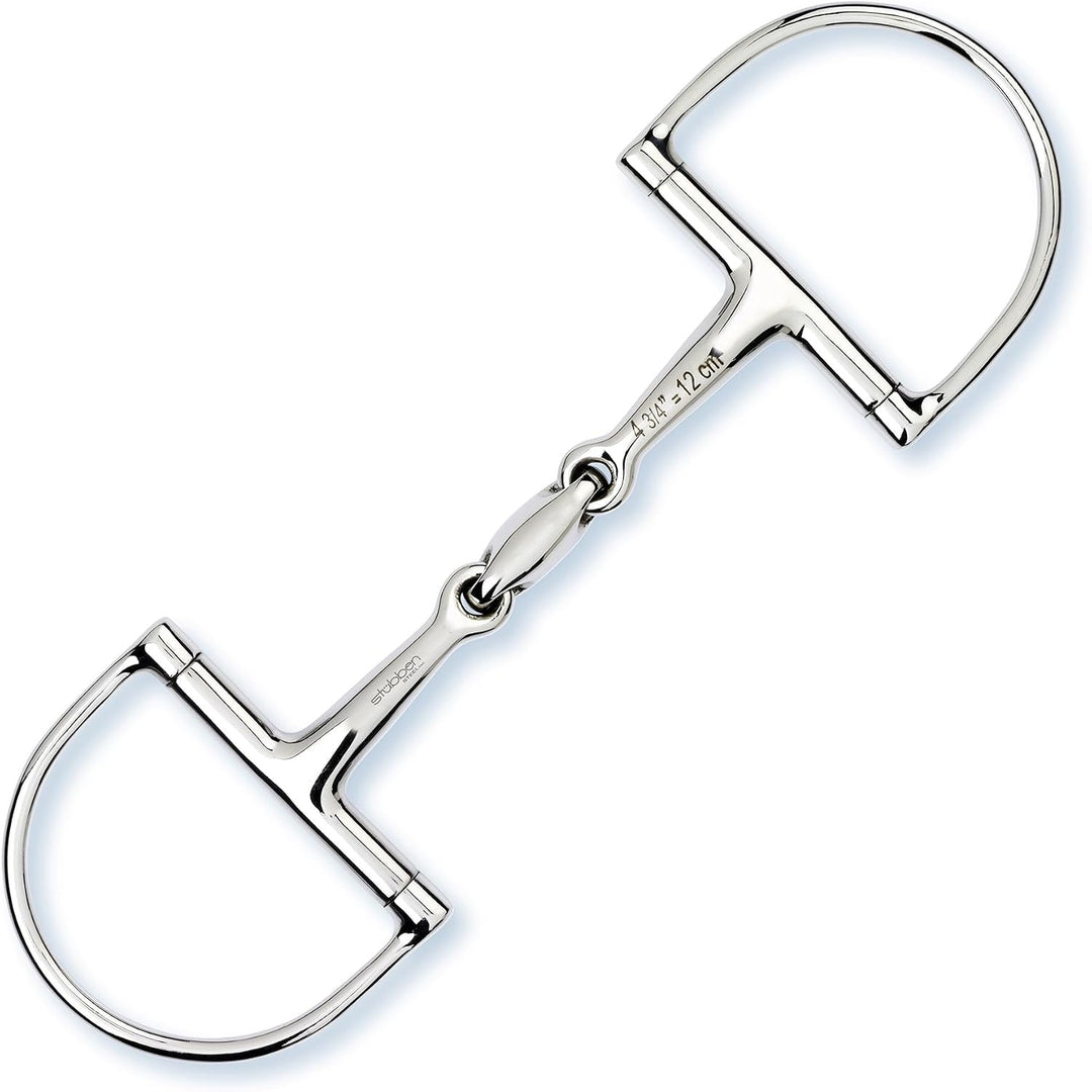 Stübben Gebiss 2251 D-Ring-Trense Easy Control doppelt gebrochen 13,5 cm - 14 mm - Edelstahl, 13,5 c