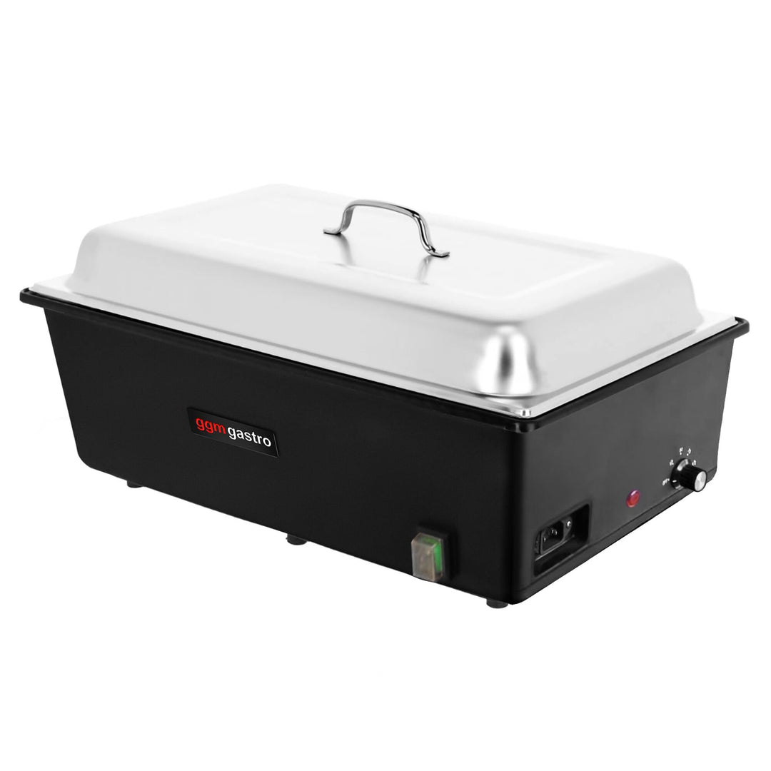 GGM Gastro | CDH11100E | Elektro Chafing Dish - GN 1/1 - mit Deckel - Schwarz