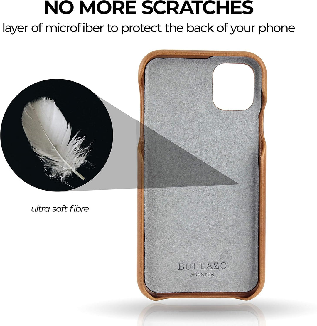 BULLAZO Menor Urban – Schutzhülle Handy Hülle mit Kartenfach aus Leder kompatibel mit iPhone 11 Pro