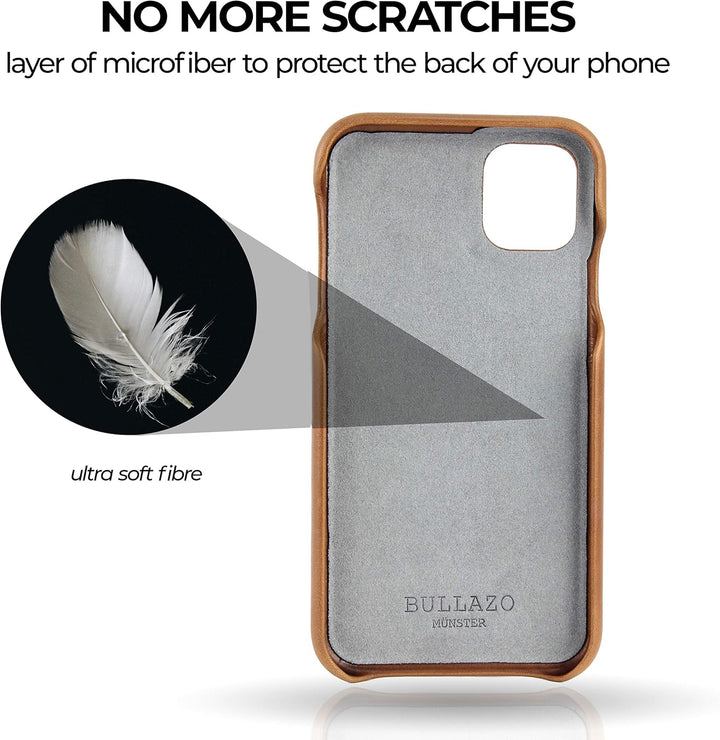 BULLAZO Menor Urban – Schutzhülle Handy Hülle mit Kartenfach aus Leder kompatibel mit iPhone 11 Pro