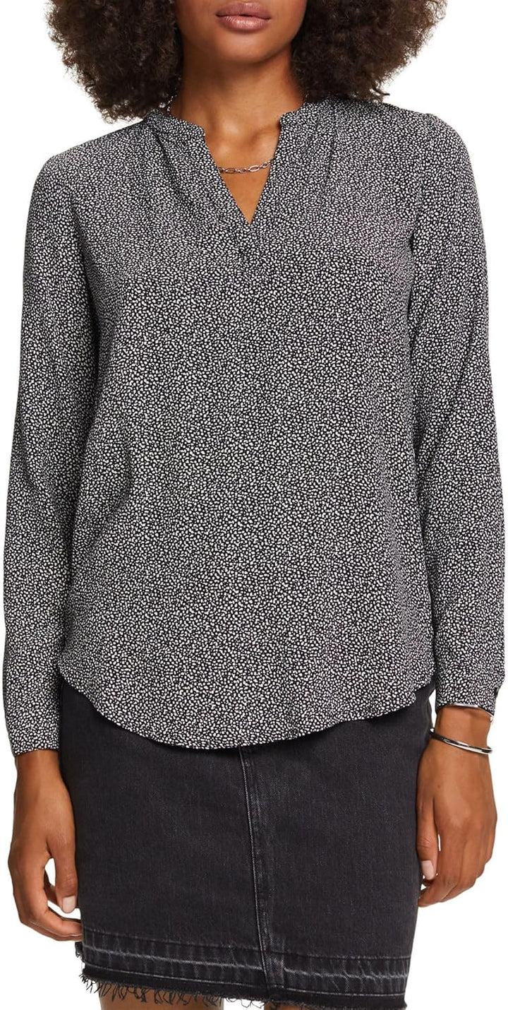 ESPRIT Damen Bluse XS 001/Black, XS 001/Black