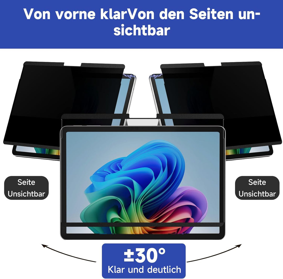 IPROKKO Magnetischer Blickschutzfilter für Microsoft Surface Pro 12 Zoll 2025, Abnehmbar Anti Spy Bl
