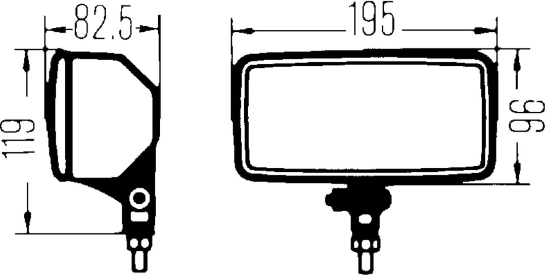 HELLA - Halogen-Nebelscheinwerfer - Comet 550 - 12V - rechteckig - Anbau - glasklare Streuscheibe -