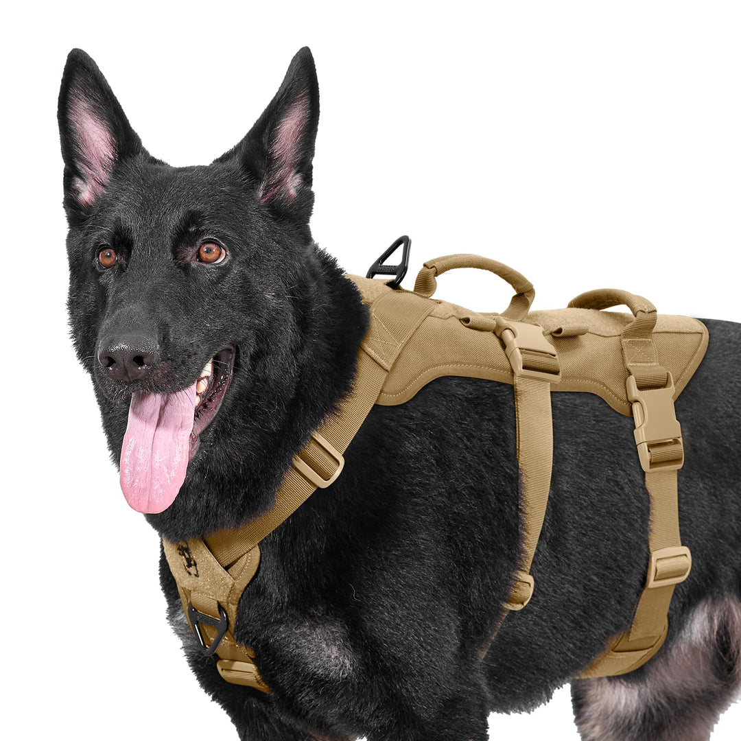 OneTigris Hundegeschirr, T-Bone Taktisches Geschirr mit 2 Griff Ausbruchsicher Einstellbar Brustgesc