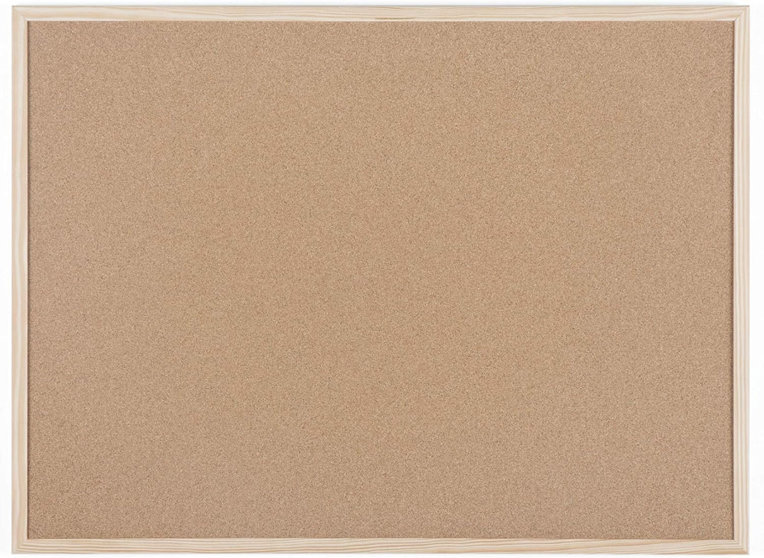 BoardsPlus Korktafel, 80 x 60 cm, Kiefer Holzrahmen, Naturkork Pinnwand, 5 Grössen wählbar, 80 x 60