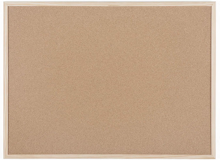 BoardsPlus Korktafel, 80 x 60 cm, Kiefer Holzrahmen, Naturkork Pinnwand, 5 Grössen wählbar, 80 x 60