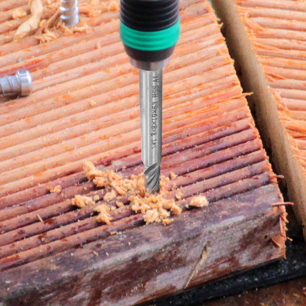 Afunta Bohraufsätze/Schaftfräser mit 4 Rillen, 2-12 mm (0,08-0,47 Zoll) Schnellarbeitsstahl, gerader